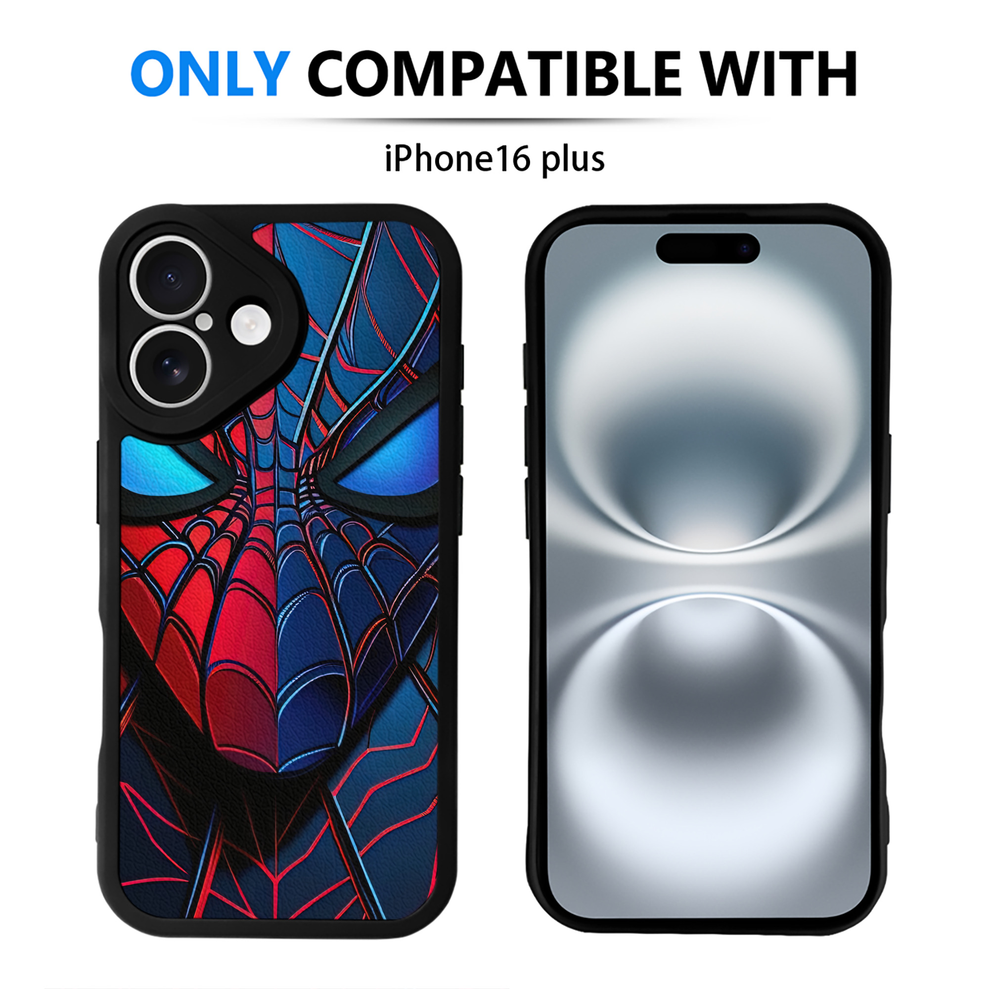 （画像用） Spider Man スパイダーマン 【iPhone 16シリーズ対応】シリコンスマホケース（レザー調） 材質：シリコン